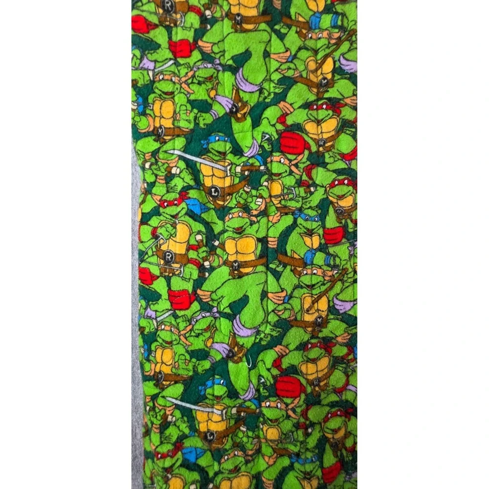 Handmade TMNT Teenage Mutant Ninja Turtles Reversible Denim Patchwork Quilt